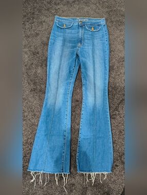 Light Blue Women's Flared Jeans - Unbranded